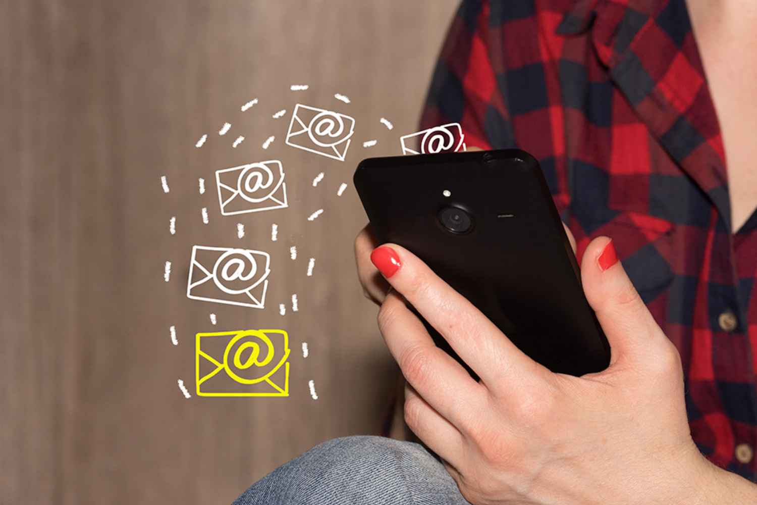 Person mit Smartphone