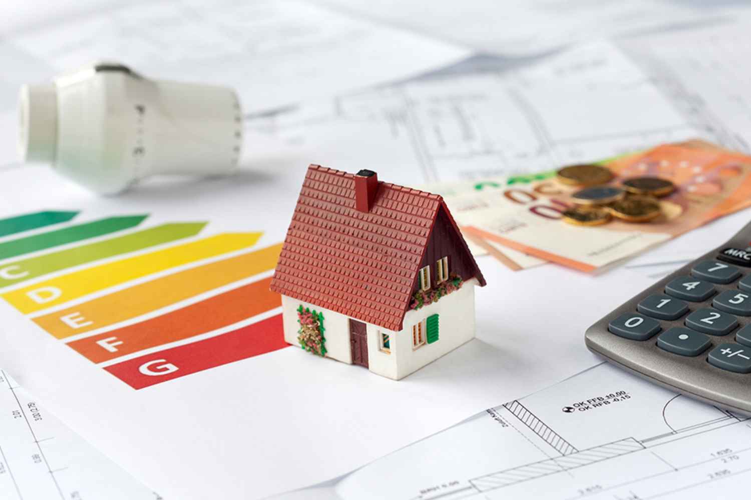 Kleines Häuschen auf diversen Dokumenten