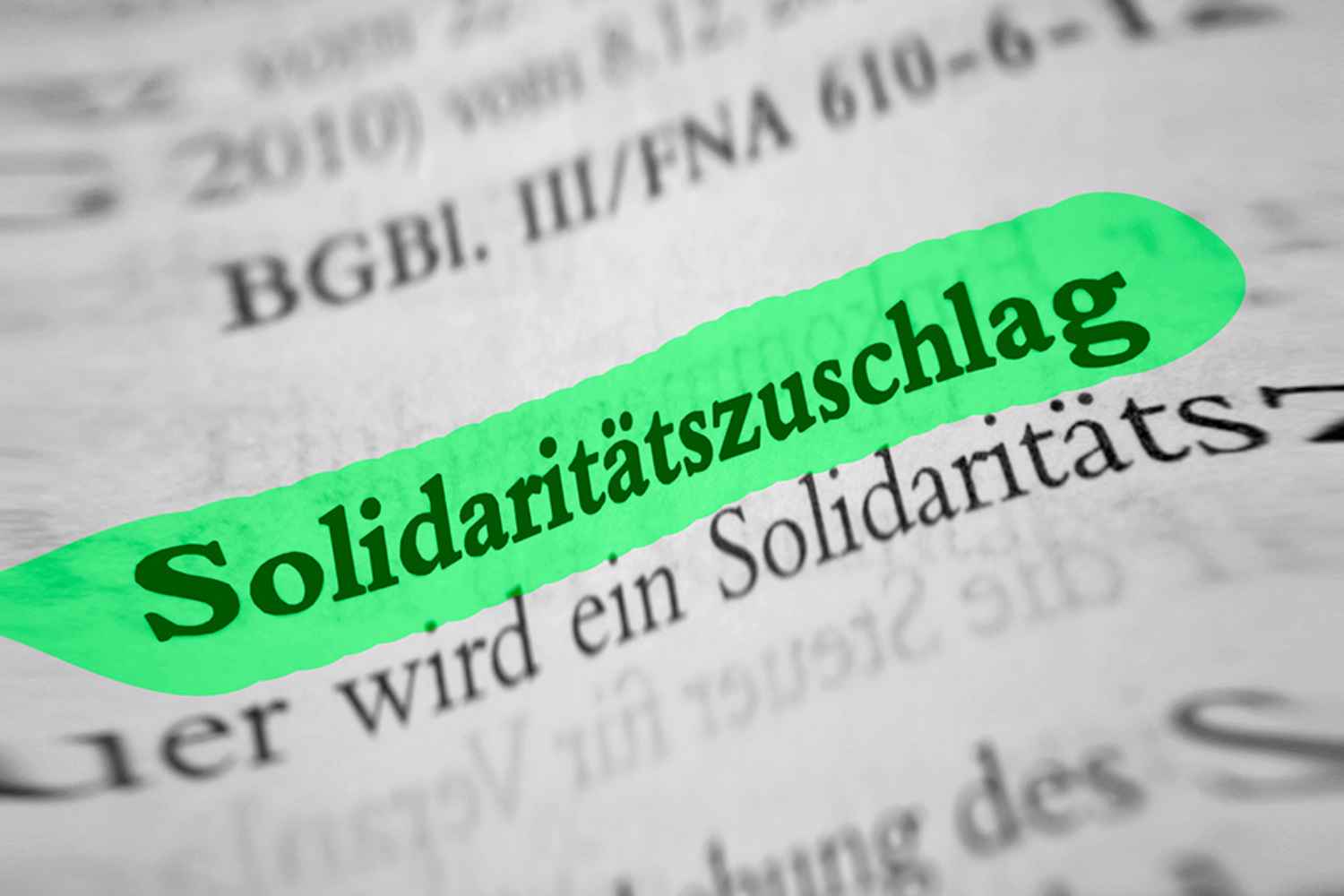 Schriftzug Solidaritätszuschlag